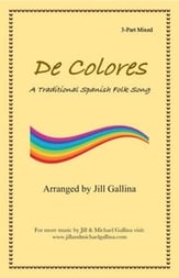 De Colores Digital File choral sheet music cover